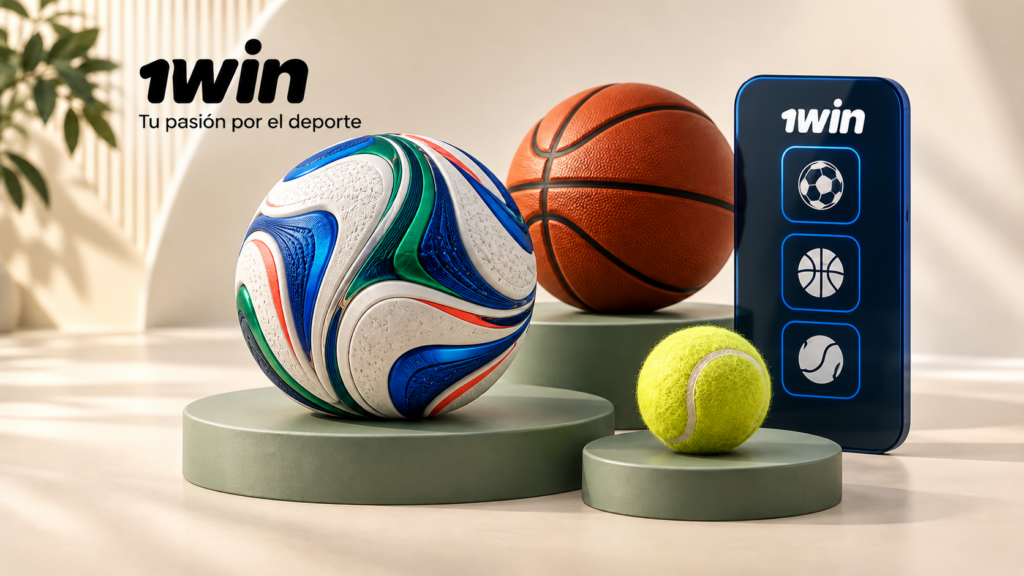 Ilustración de deportes de 1win para México