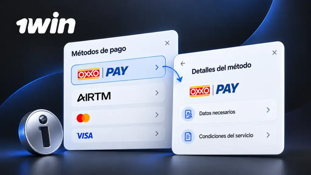 Ilustración de pagos de 1win para México